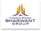 Bhagwant Group logo with golden flame icon and text for mobile